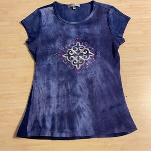 Vintage Suzie Rhinestone 90’s Y2K Baby Tee Shirt Whimsigoth Women’s Small